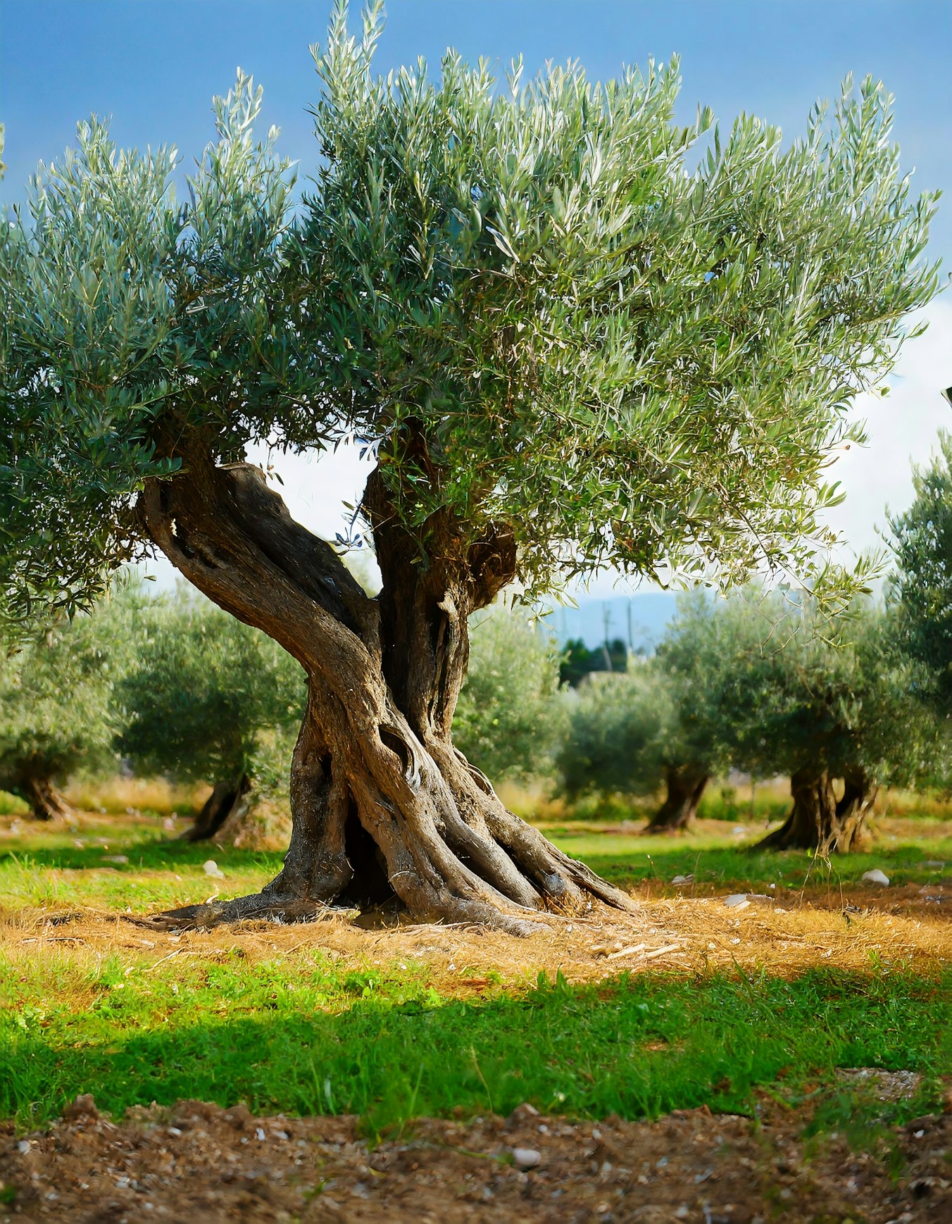 Olive tree in warm light